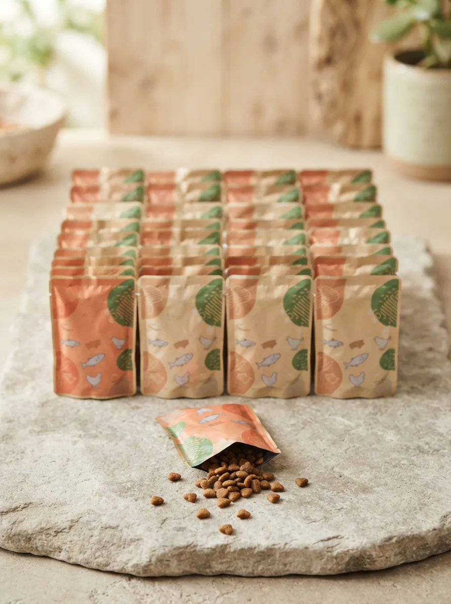 Multifit It's Me Scarlett Sensitive mit Truthahn als Anordnung von vierundzwanzig kleinen 85-g-Packungen mit Kroketten