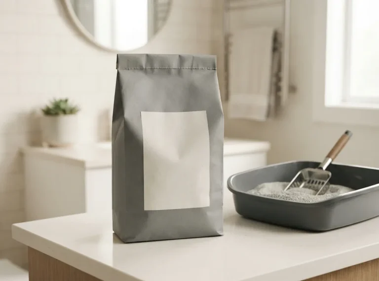 MultiFit Katzenstreu Ultra 6 l plus 2 l Overfill Limitierte Edition als Streupackung neben der Katzentoilette